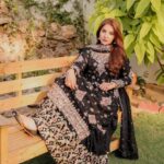 Designer Black Embroidered Sharara Set for Women – Sequins & Mirror Work – Georgette Look – With Dupatta