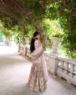 Ivory Elegance Embroidered Sharara Set - Image 2