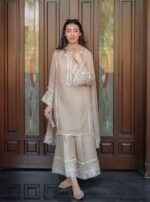 Beige Premium Georgette Suit Set