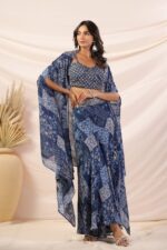 Elegant Croptop Palazzo and Cape Set - Image 12