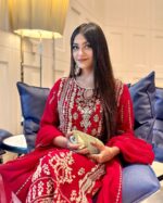 Elegant Designer Sequin Embroidered Top, Pant & Dupatta Set - Image 3