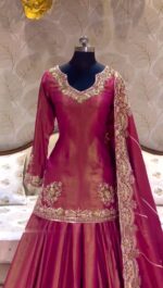 Women's Premium Lehenga with Dupatta – Shimmer Finish – Ideal for Weddings & Festive Events Ethnic Wear - Image 2