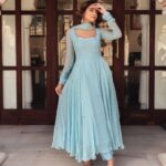 Aqua Grace Anarkali Suit Set