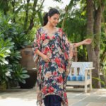 Midnight Garden Floral Premium Kaftan