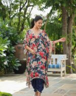 Midnight Garden Floral Premium Kaftan