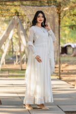 Anamika Cloud White Gown Set - Image 2