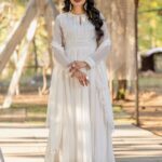 Anamika Cloud White Gown Set