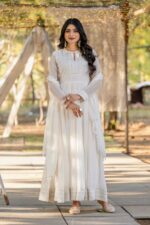 Anamika Cloud White Gown Set
