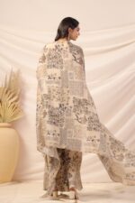 Elegant Croptop Palazzo and Cape Set - Image 8