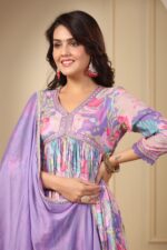 Floral Fantasy Anarkali Suit Set - Image 4