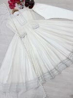 Anamika Cloud White Gown Set - Image 6