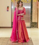 Designer Embroidered Lehenga Set in Shimmer Silk – Blouse with Dupatta – Ideal for Weddings, Receptions, Sangeet Ethnic Wear - Image 2