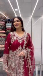 Radiant Ruby Elegance Suit Set - Image 2