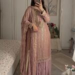 Royal Shimmer Party Wear Designer Top Pant Dupatta Set