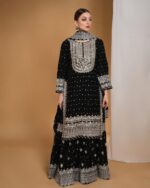 Midnight Elegance Kurti Lehenga Set