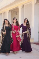 Blossom Elegance Gown with Dupatta - Image 16