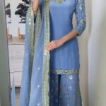 Midnight Glam Kurti Palazzo Dupatta Set