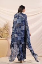 Elegant Croptop Palazzo and Cape Set - Image 16