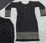 Shabnam Noir Embroidered Suit Set - Image 5