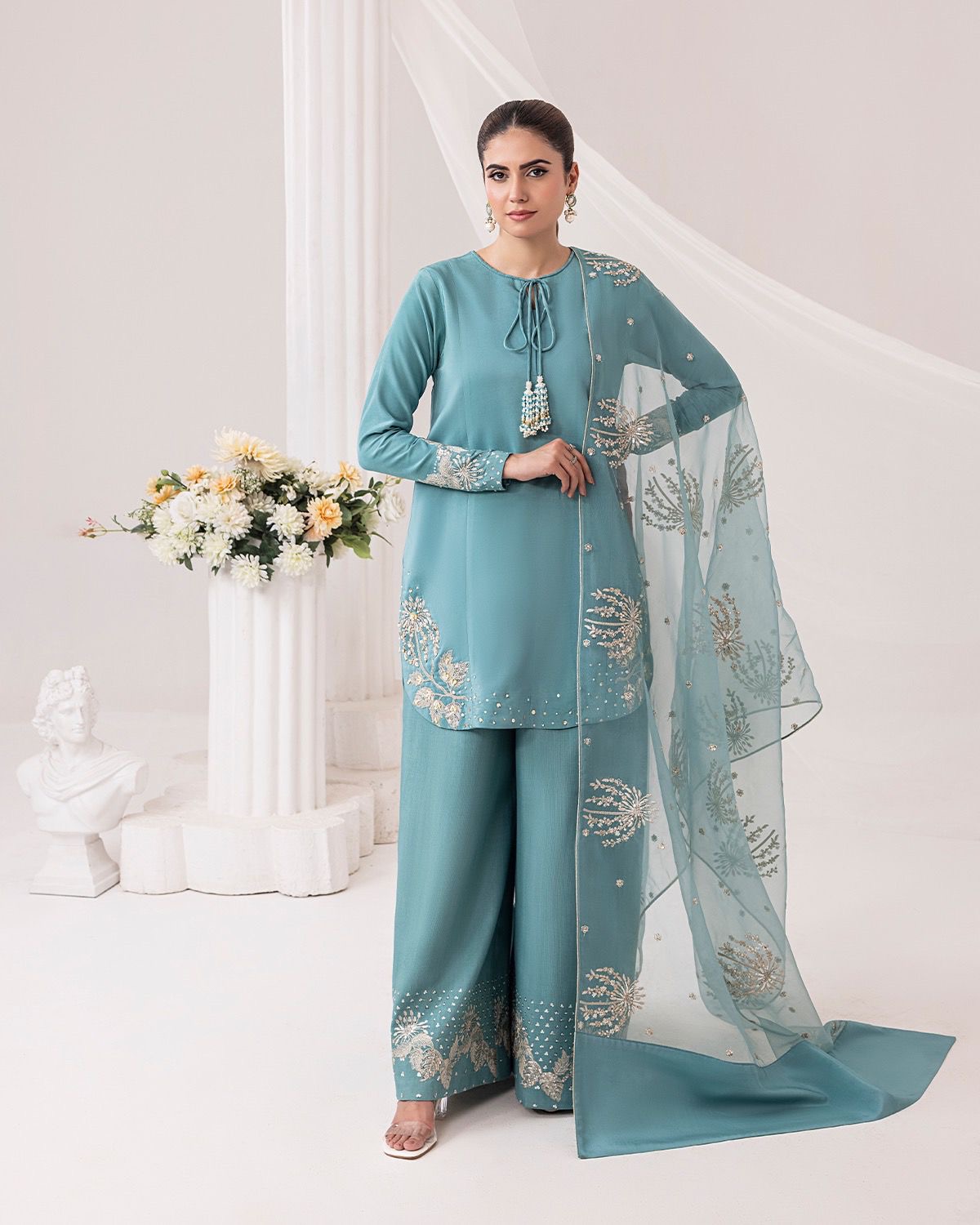 7b118241-3167-41b8-b50f-45e110563a90.jpeg Luna Teal Embroidered Luxury Set - Image 1