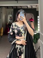 Aliza Black Lehenga Choli With Dupatta - Image 2