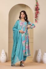 Floral Fantasy Anarkali Suit Set - Image 5