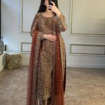 Regal Gold Embroidered Kurta Palazzo Set with Dupatta