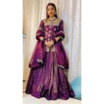 Royal Plum Zari Embroidered Silk Lehenga Set - Image 2