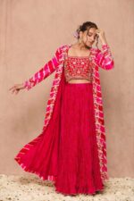 Royal Elegance Embroidered Shrug Skirt Set