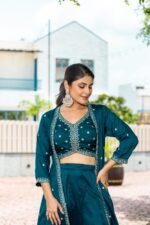 Mahi Crop Top Trouser With Shrug Set - Image 8