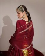 Red Rose Premium Silk Anarkali Suit Set - Image 5