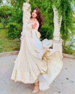 Golden Grace  Full Flare Anarkali Dress - Image 2