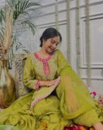 Luxurious Green Sharara Set