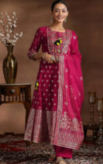 Mehrun Royal Banarasi Anarkali Ensemble - Image 3