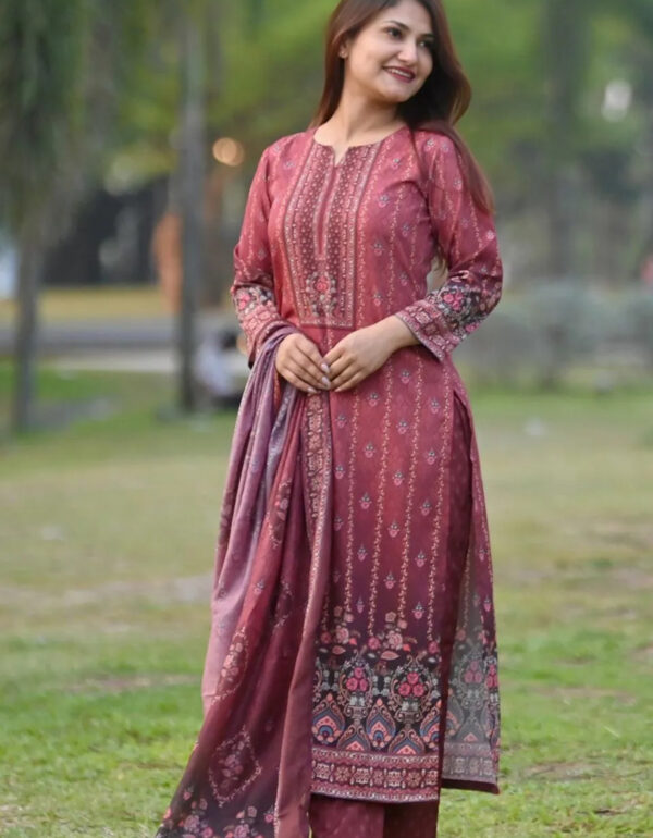 Mahira Maroon Ethnic Printed Suit Set