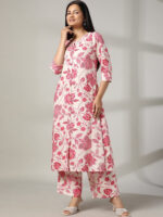 Gulzar Ivory & Rose Floral Co-ord Set