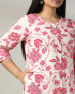 Gulzar Ivory & Rose Floral Co-ord Set - Image 4