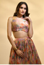 Noorani Blush Multi-Colored Embroidered Lehenga Set - Image 3