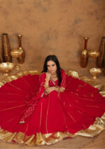 Royal Rouge Gota Patti Lehenga Set - Image 4