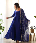 Midnight Bloom Anarkali Set