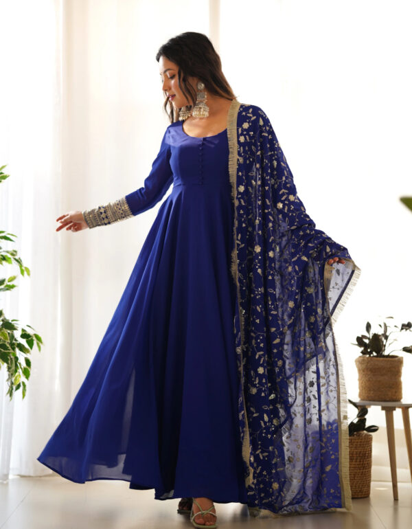 Midnight Bloom Anarkali Set