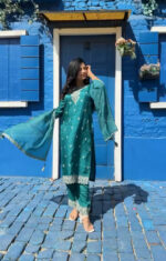 Noor-E-Naira Embroidered Silk Salwar Suit Set - Image 6