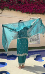 Noor-E-Naira Embroidered Silk Salwar Suit Set - Image 7