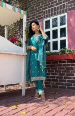 Noor-E-Naira Embroidered Silk Salwar Suit Set