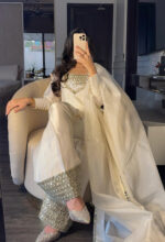 Zarqa Ivory Premium Silk Ensemble - Image 2