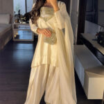 Zarqa Ivory Premium Silk Ensemble