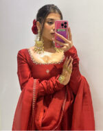 Zahra Handcrafted Maroon Ensemble - Image 5