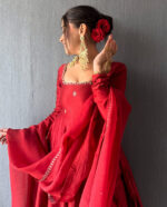 Zahra Handcrafted Maroon Ensemble - Image 2