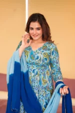 Diamond Spark Designer Digital Printed Suit Set With Bottom and Dupatta - Image 4