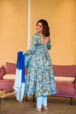 Diamond Spark Designer Digital Printed Suit Set With Bottom and Dupatta - Image 5